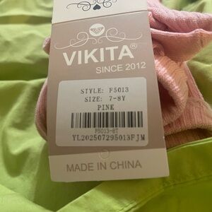 Pink Kids tights with bows